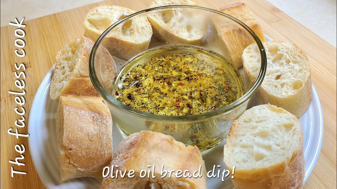 Olive oil and garlic dip, it's so satisfying!