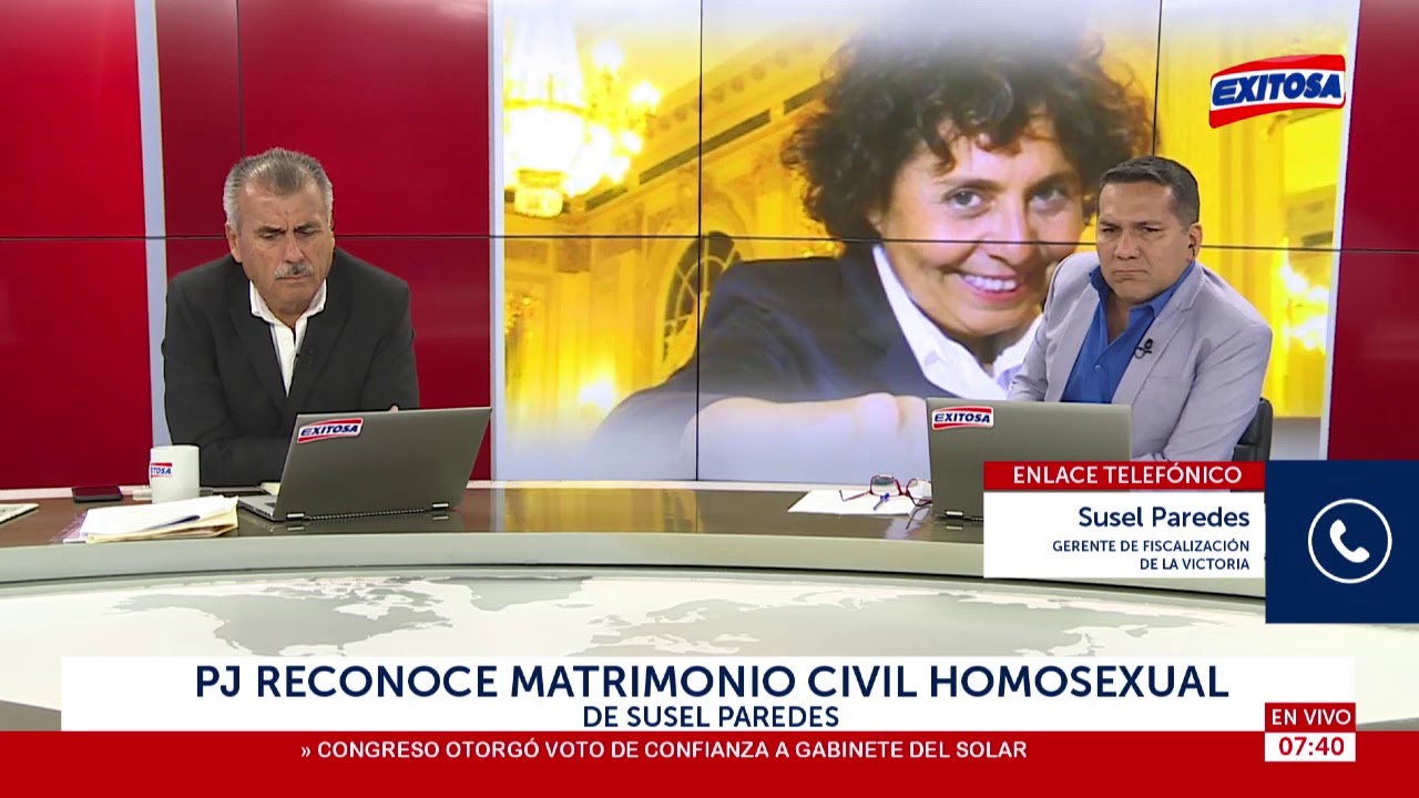 Poder Judicial reconoce matrimonio civil homosexual de Susel Paredes
