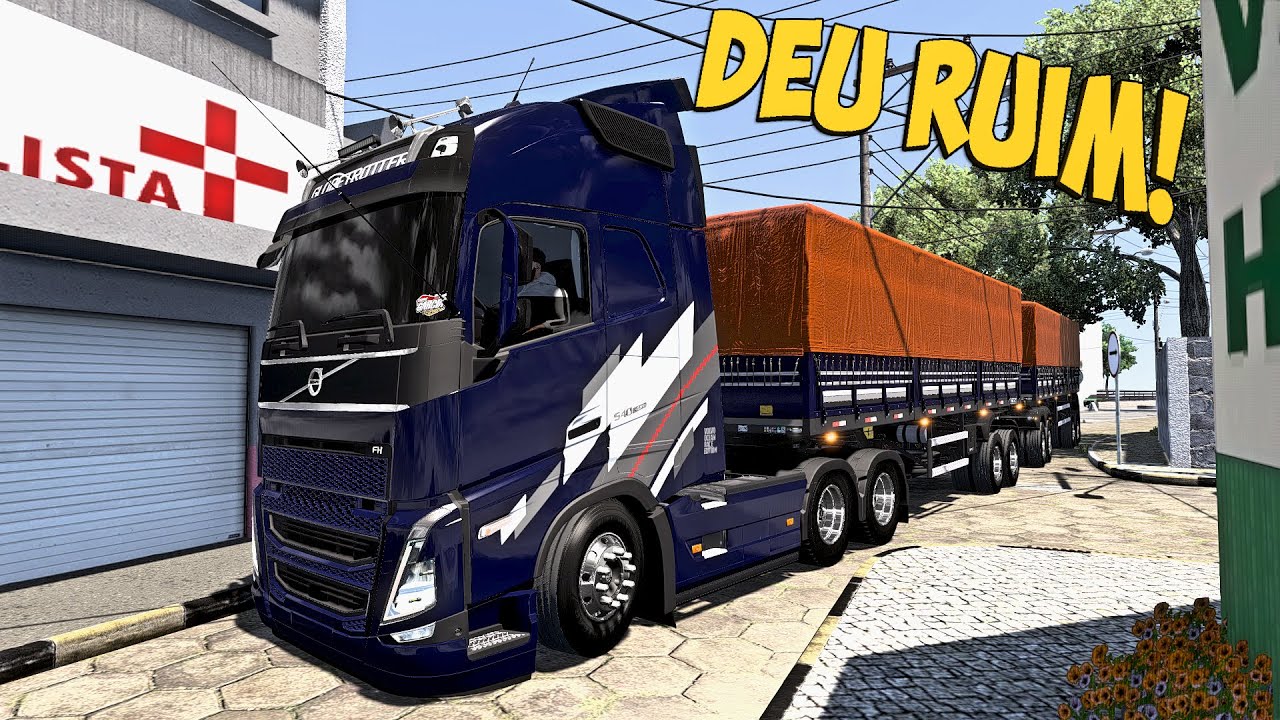 GPS JOGOU NA VILA COM O RODO-TREM - Euro truck simulator 1 51 Mods Brasileiros