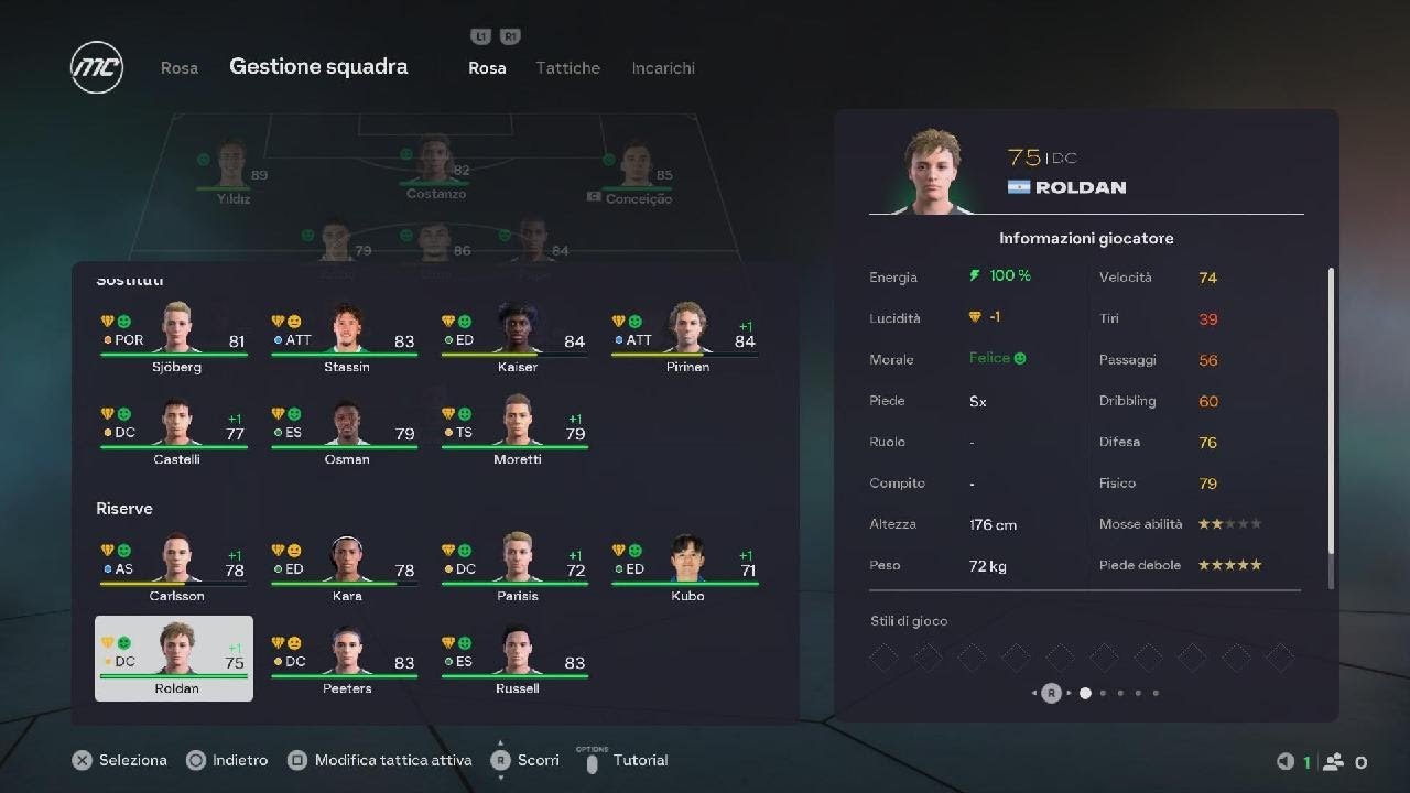 EA SPORTS FC 26Pep guardiola Juve 70