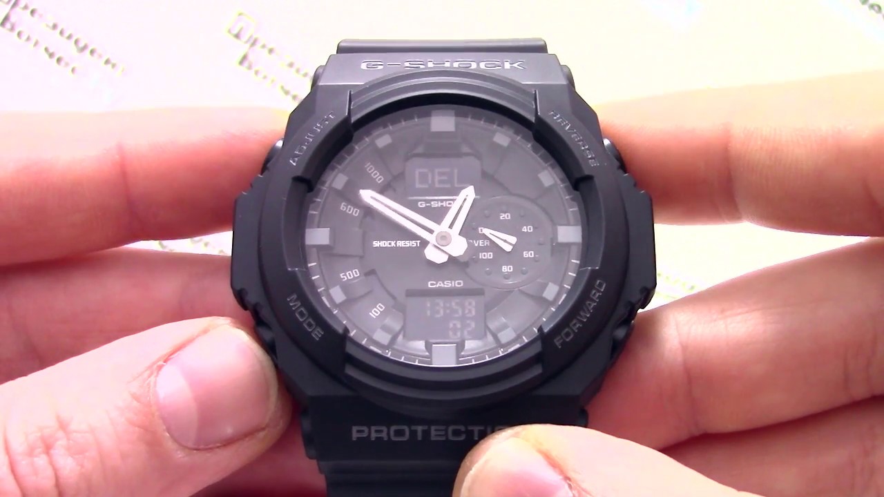 Часы Casio G-SHOCK GA-150-1A [GA-150-1AER] - Инструкция, как настроить от PresidentWatches.Ru