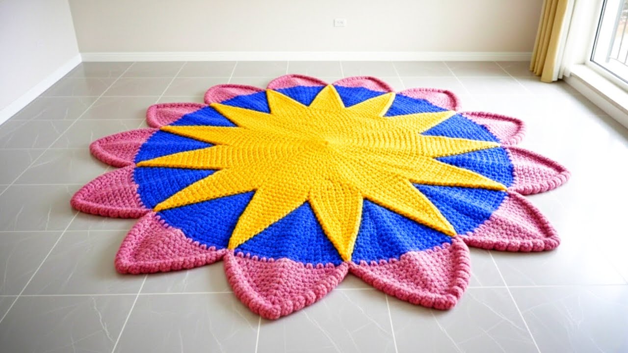 पुरानी साड़ी से बनाएँ खूबसूरत 'सूरजमुखी' डोरमैट | DIY Sunflower Doormat from Old Saree