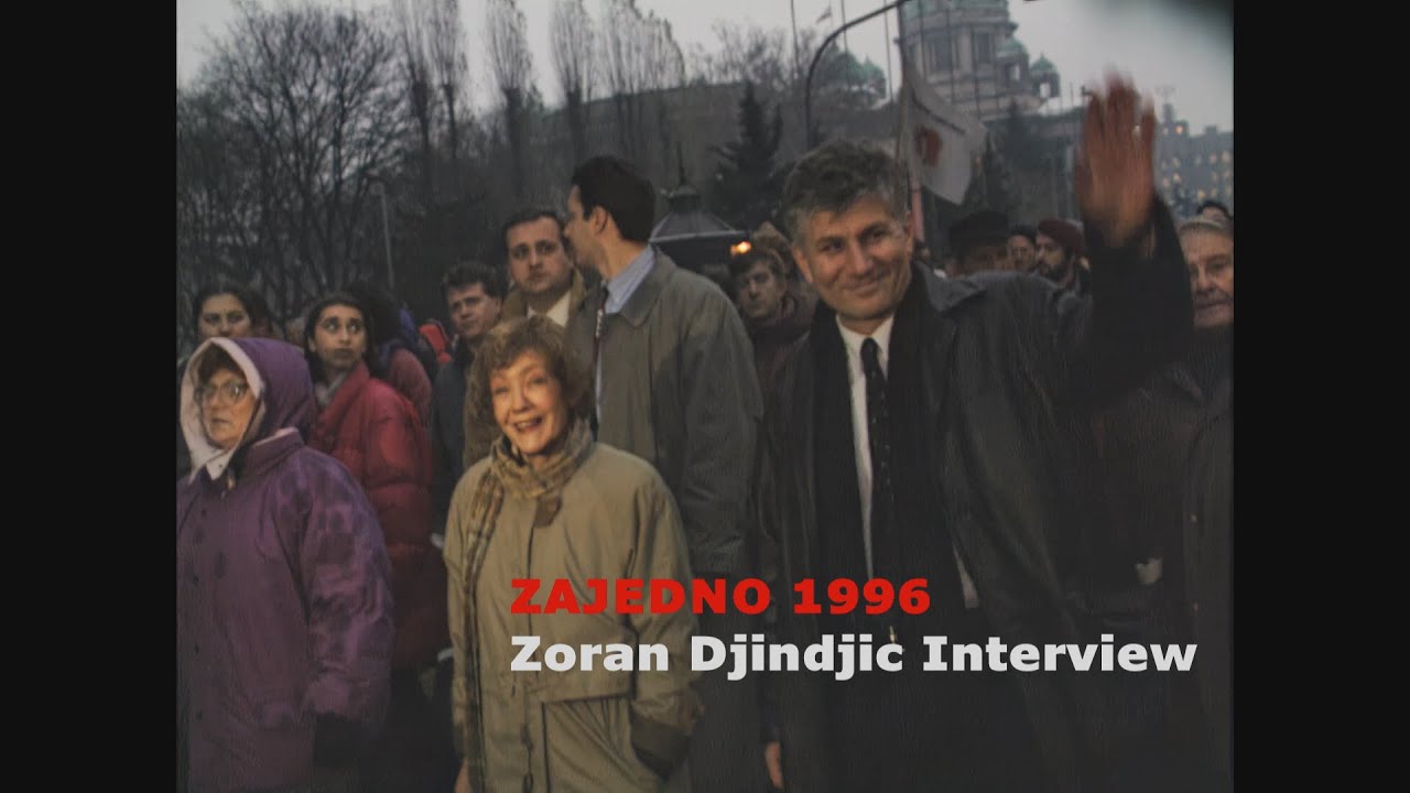 Zoran Djindjic Interview 1996 -  Zajedno protest