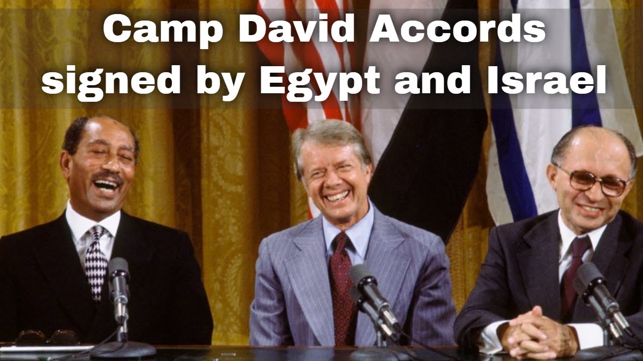 17th September 1978: Camp David Accords signed by Egypt's Anwar El Sadat and Israel's Menachem Begin