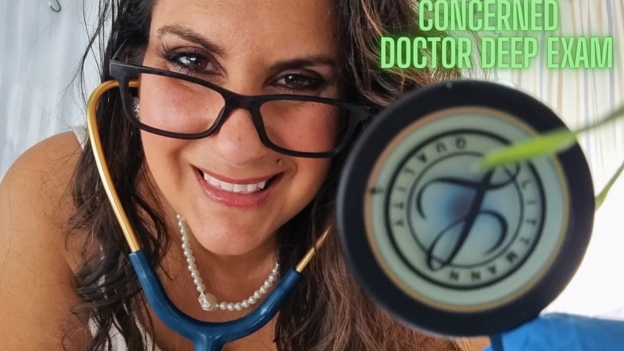 Осмотр врачом, обеспокоенным синдромом ASMR, глубокое обследование черепа, помощь при сне, тригге...