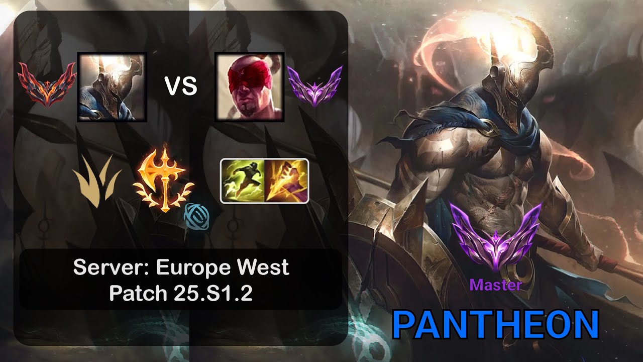 Pantheon Jungle vs Lee Sin - EUW GrandMaster - Patch 25.S1.2