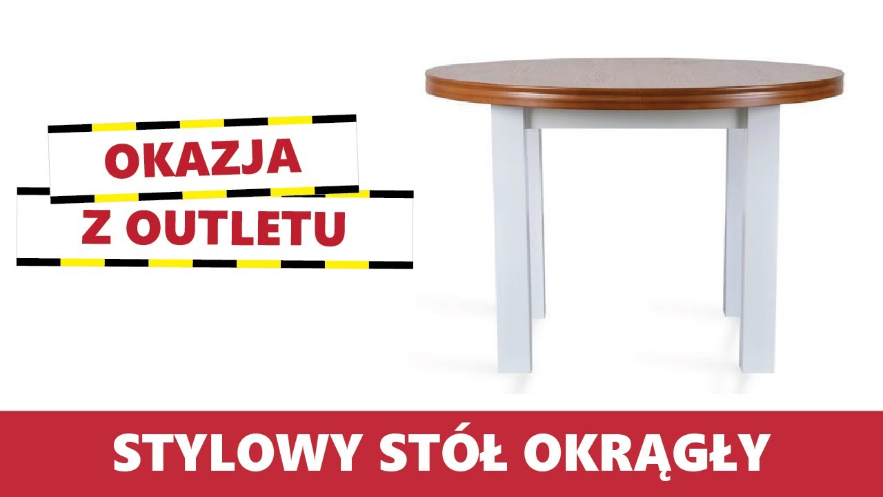 Nietuzinkowy stół okrągły dla dużej rodziny - Okazja z outletu!