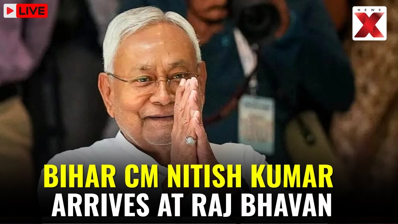 Nitish Kumar LIVE: Bihar CM Nitish Kumar Arrives at Raj Bhavan | Patna Live Visual & Updates | NewsX