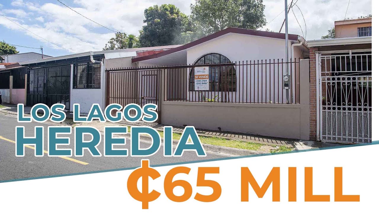 CASA EN LOS LAGOS DE HERDIA CON PATIO ¢60 MILLONES