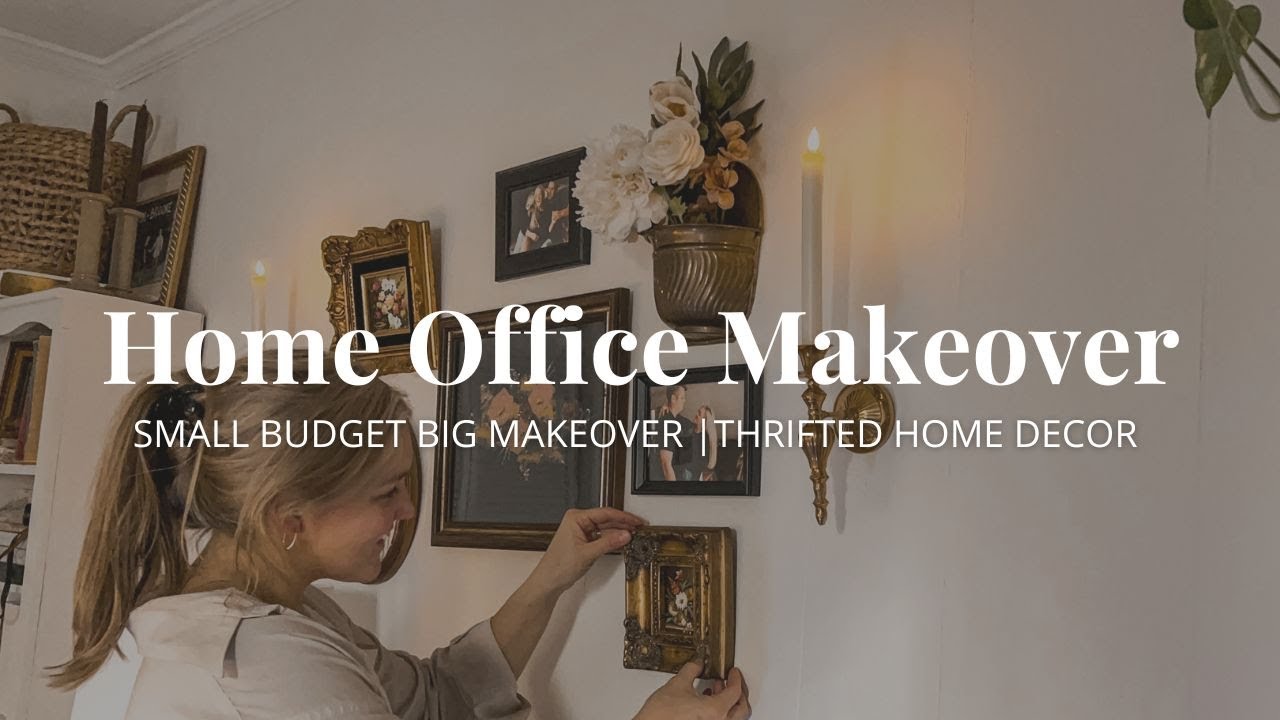 Home Office Makeover | Small Budget Big Makeover | Thrifted Home Decor
