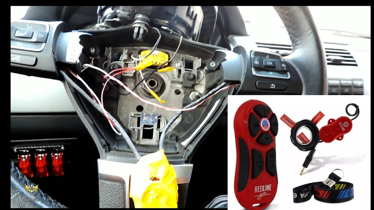 Controle de longa distância JFA Red Line, adaptação no volante multifuncional VW #parte3