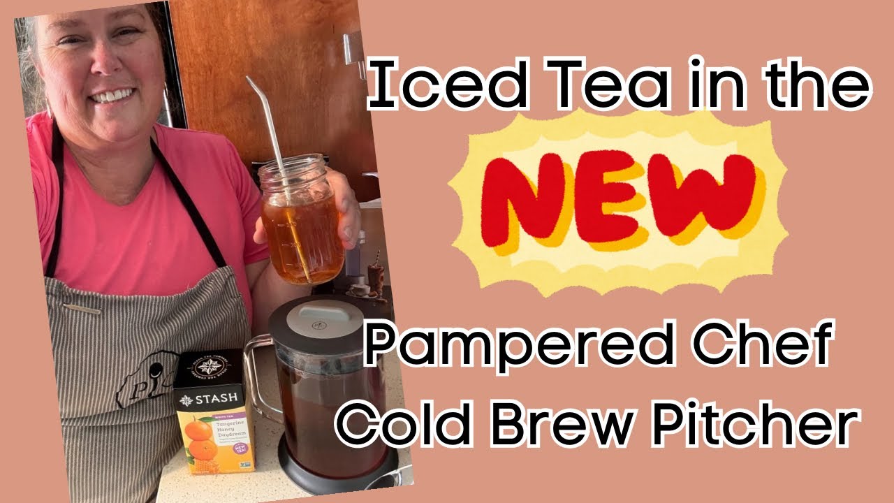 Iced tea using the Pampered Chef cold brew pitcher
