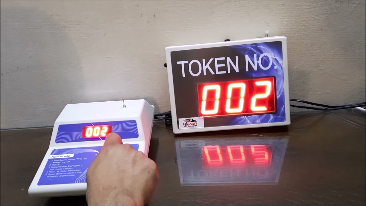 Wireless Token Display System. Call 9914806616 for more information.