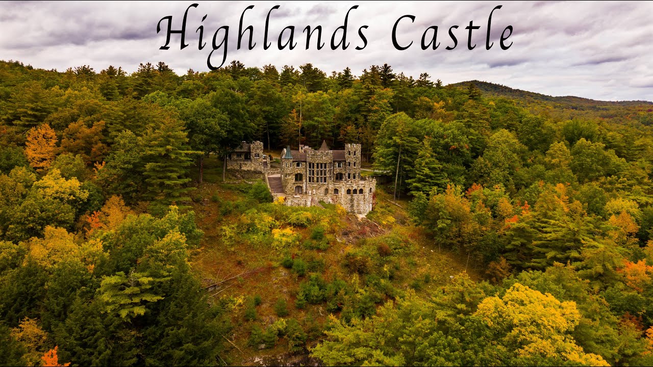 Bird's Eye of Highlands Castle in Bolton Landing, NY on Lake George View in HD 1080p/4K