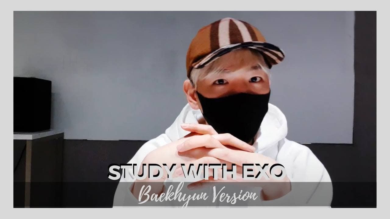 EXO Byun Baekhyun Study with Me (No music, white noise ASMR only) - zoom version