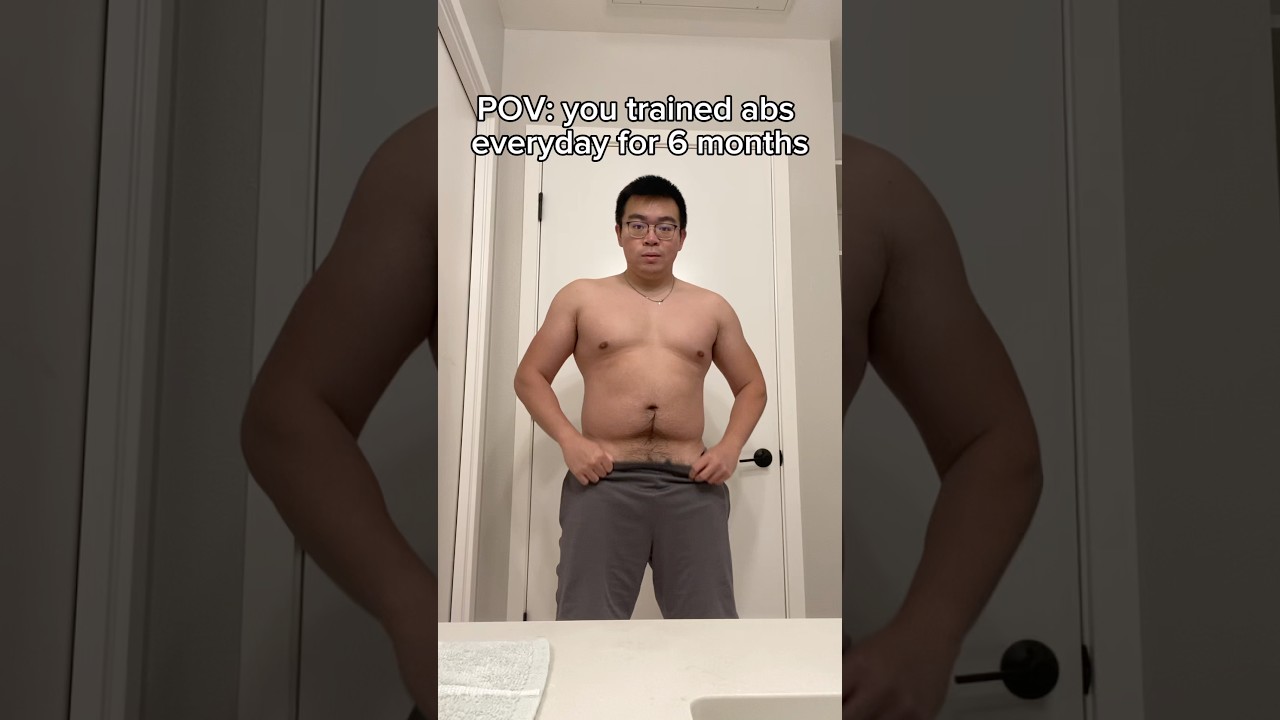 Before and after training abs everyday for 6 months 