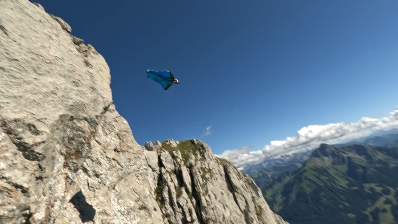 High French Swiss Mountain Wingsuit BASE Jump