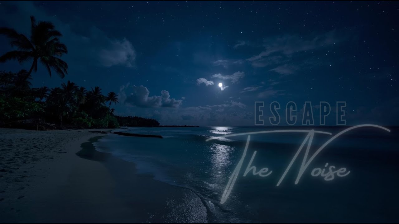 Deep Ocean Sleep 🌙 Night Waves on a Tropical Island | Escape the Noise (3 Hours)