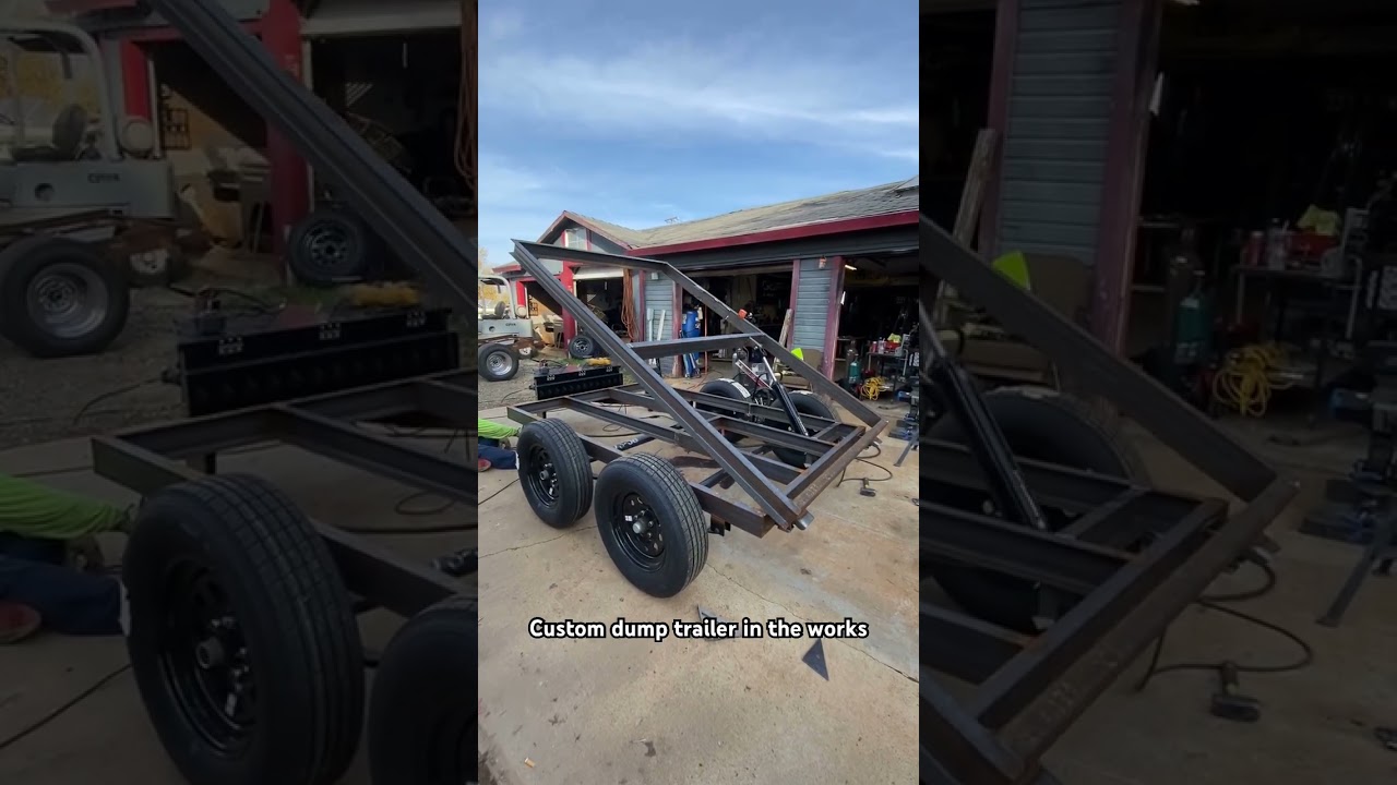 Building a custom dump trailer and glad we got the rams over with today. It&rsquo;s a pain! #shorts
