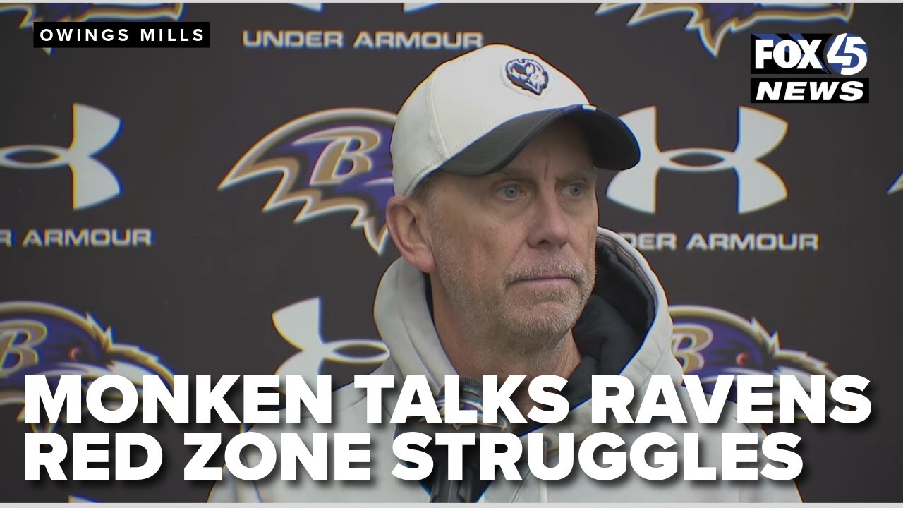 Ravens offensive coordinator Todd Monken talks red zone struggles