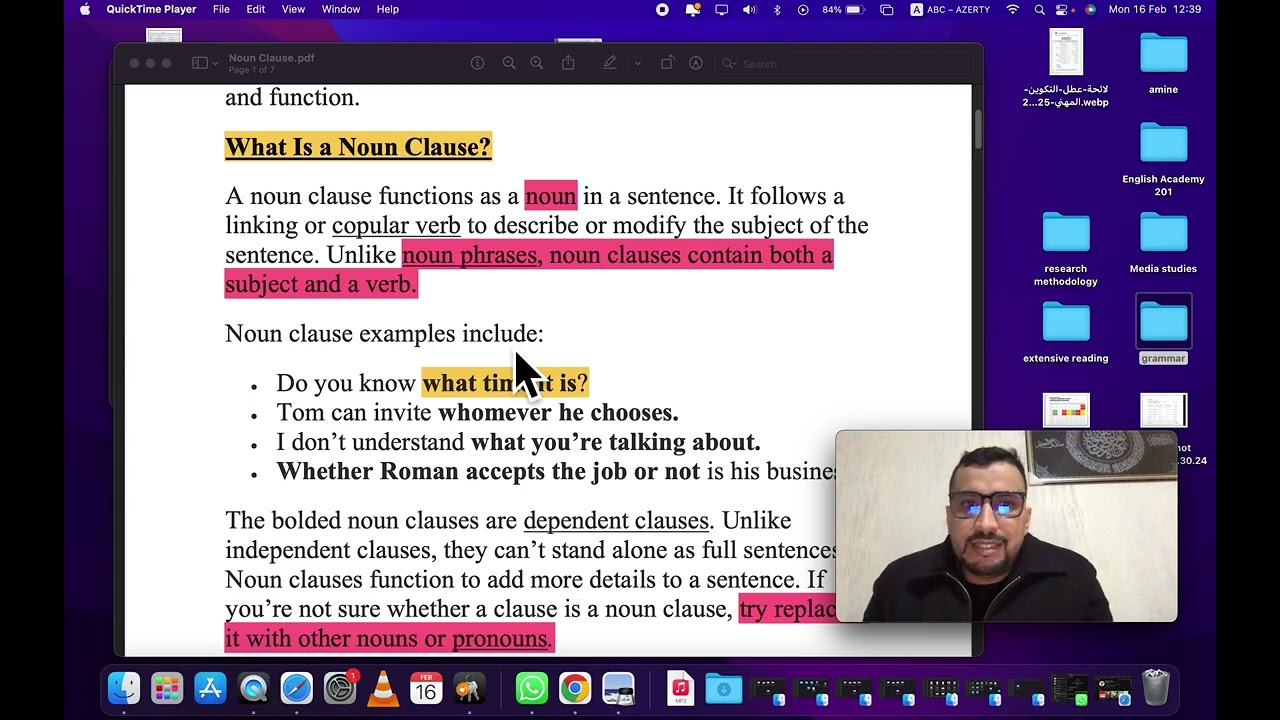 Summary of Grammar | Fes University, Sais Faculty — Part 1
