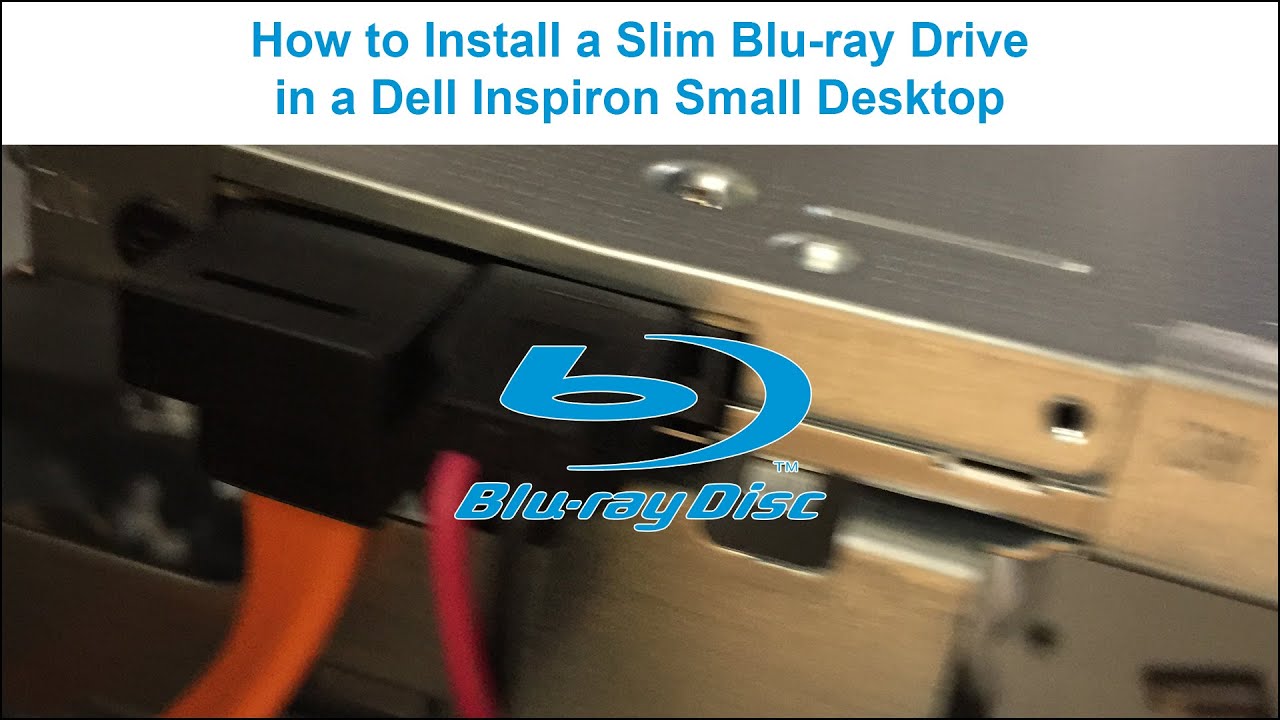 Установите тонкий Blu-ray привод в компактный настольный компьютер Inspiron.