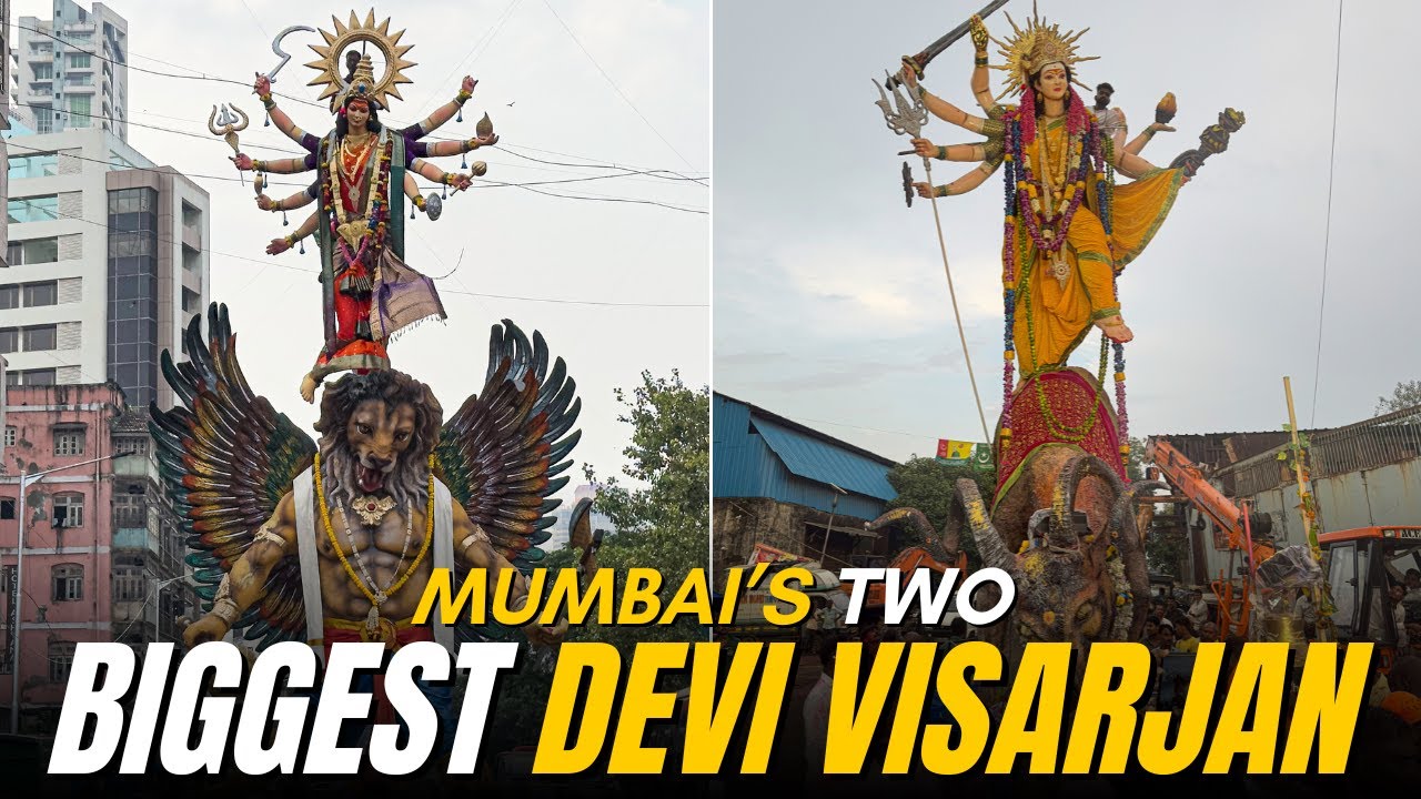 Mumbai's Two Biggest Devi Visarjan 2024 😍 | Khetwadi Chi Aai & Reay Road Chi Maharani Visarjan 2024