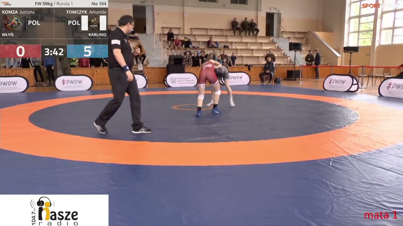 ZAPASY - XXXI Mistrzostwa Polski seniorek - Sieradz 2023. Mata 1.