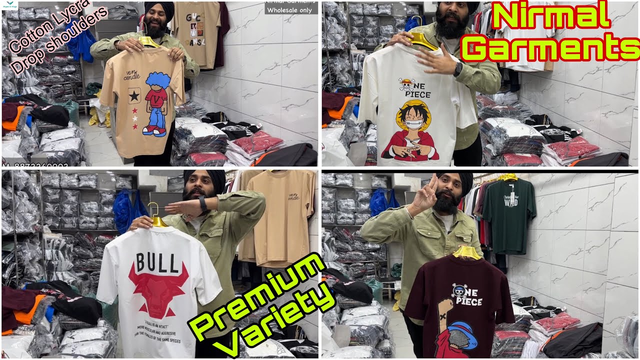 🤩Wholesale Premium Drop Shoulders Best Quality Nirmal Garments Gandhi Nagar Ludhiana.