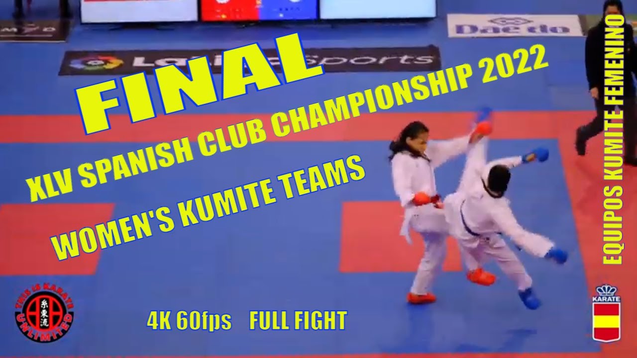 4K. FINAL OF WOMEN'S KUMITE TEAMS. XLV SPANISH CLUB CHAMPIONSHIP 2022 CACERES.  #karate #rfekarate