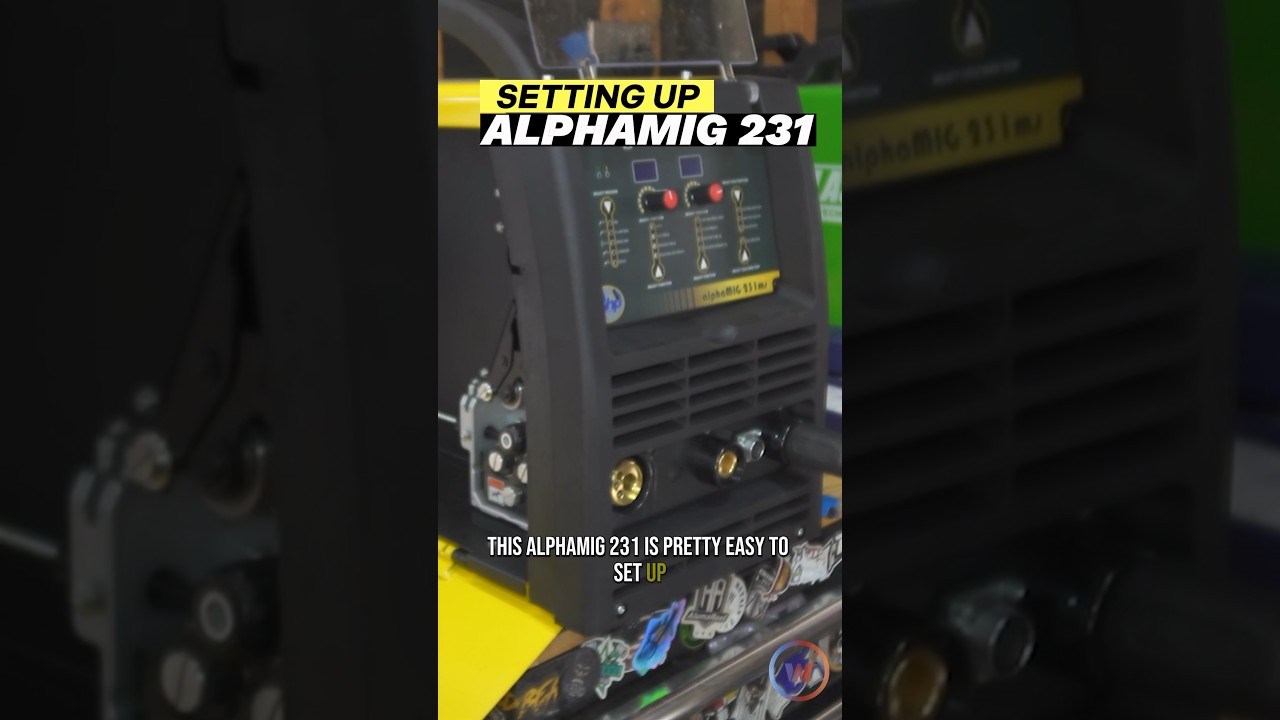 Setting up the AHP AlphaMig 231 for MIG welding #welding #shorts