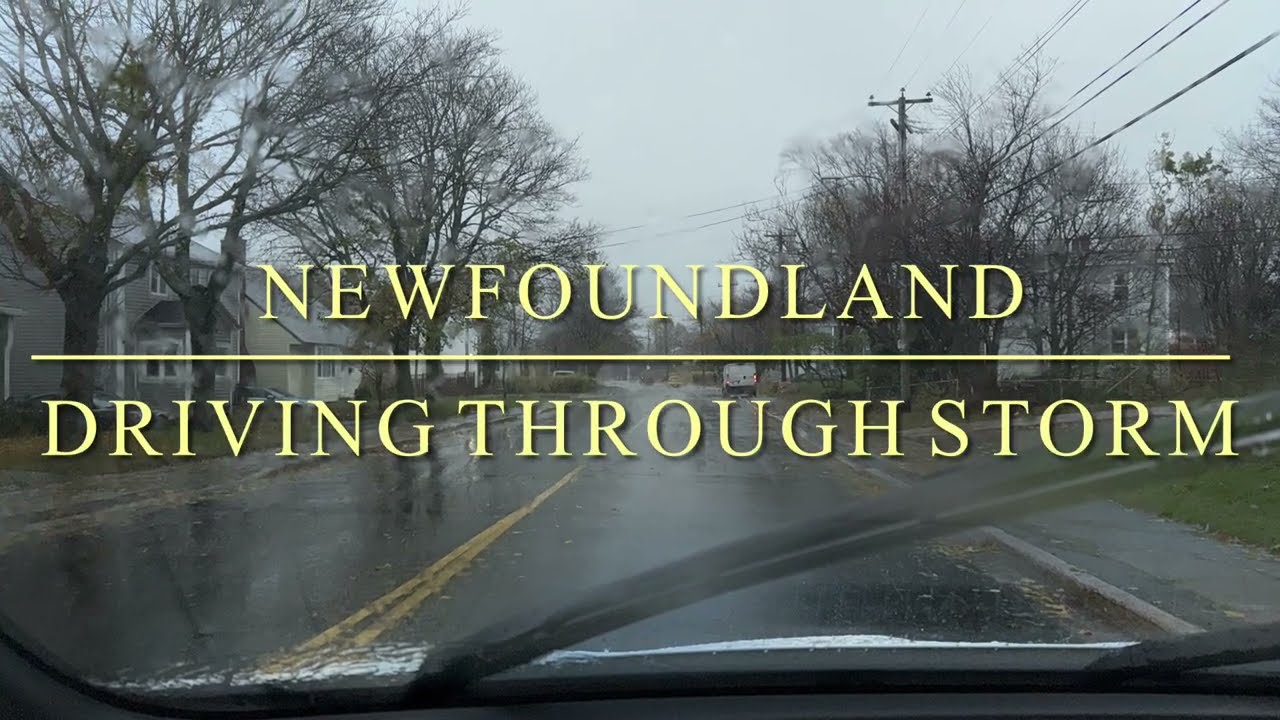A Ride in Stormy Weather ~Dash Cam ~Newfoundland 