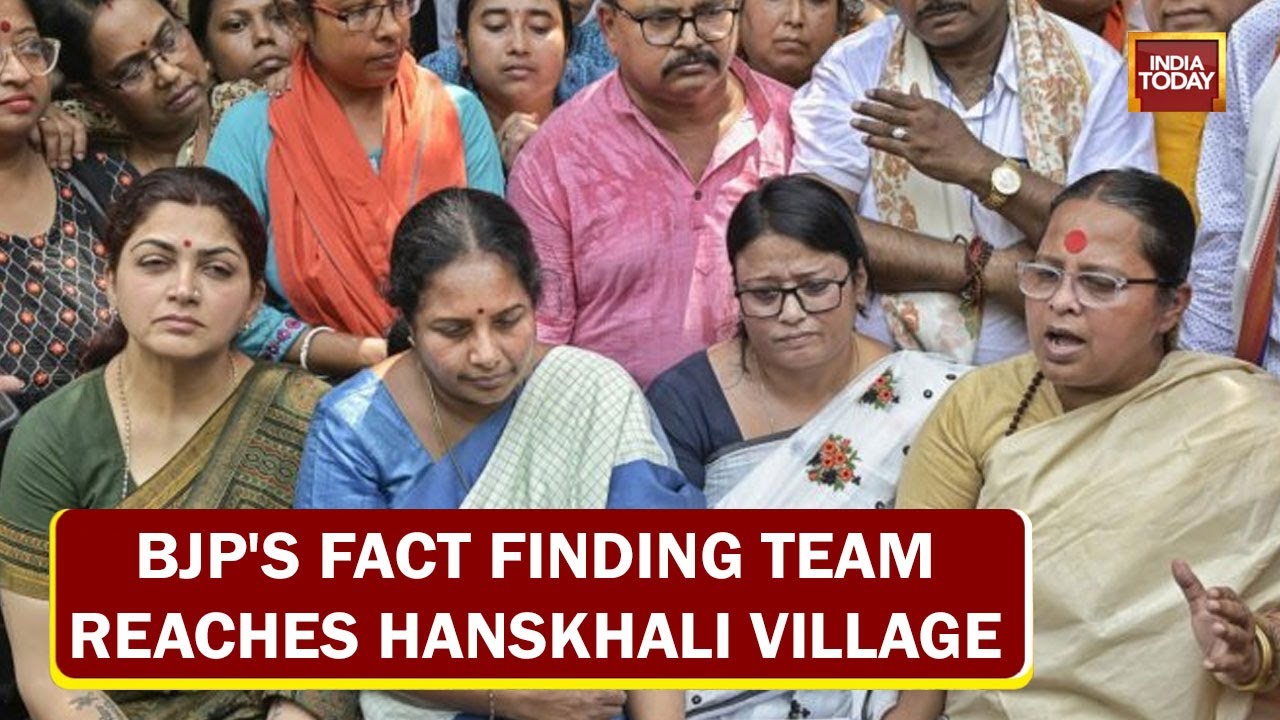 BJP's Five Member All-women Fact Finding Team Reaches Hanskhali Village In West Bengal