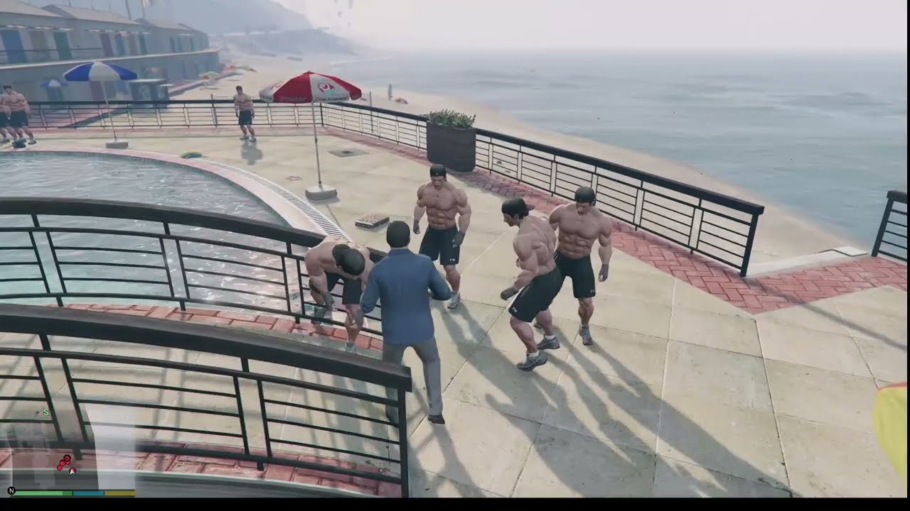 Fighting with 30 bodybuilders in GTA V (Can you beat 30 bodybuilders in GTA V with old Michael?)