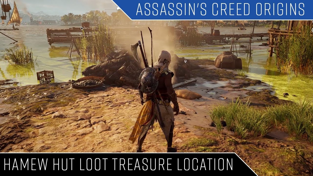 Местоположение сокровищницы в Assassin's Creed Origins Hamew Hut