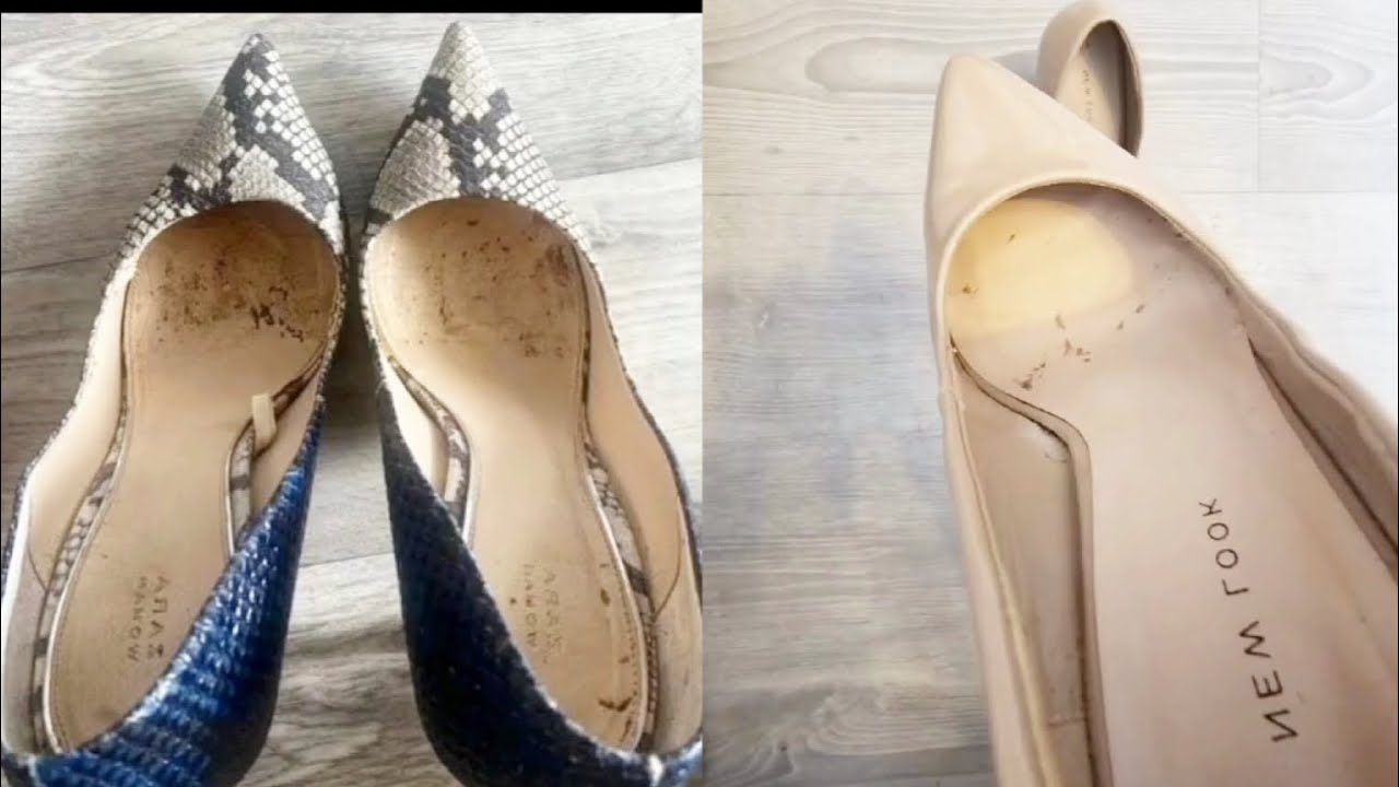 Very worn & stinky pumps, well worn pumps & stilettos, high heels, office shoes 4 parts in video