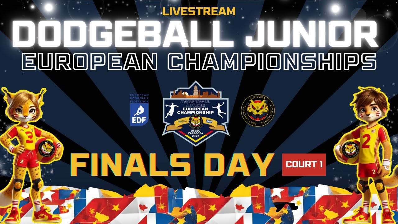 JUNIOR DODGEBALL EUROPEAN CHAMPIONSHIPS, ZARAGOZA 2025 - FINALS DAY - COURT 1