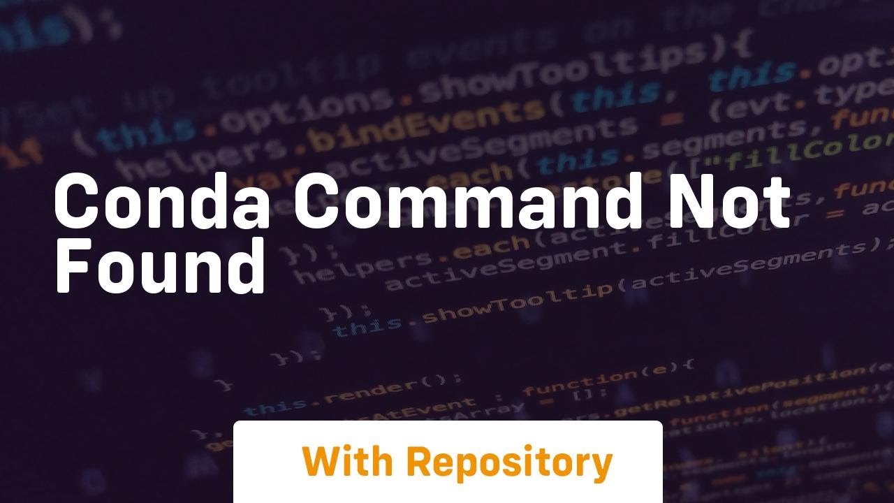 conda command not found