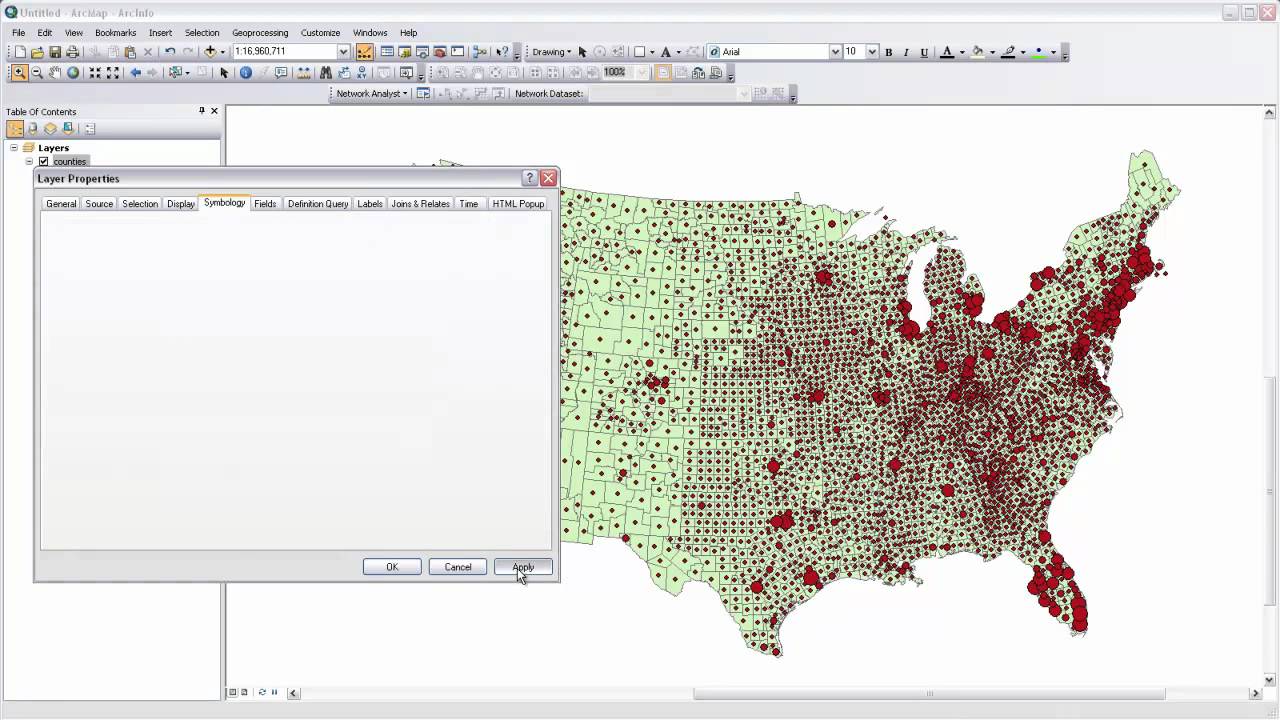 39. Graduated Symbol Mapping with ArcMap