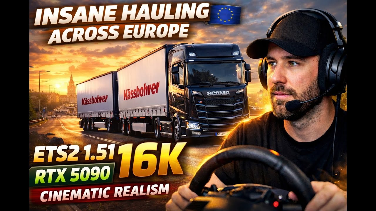 INSANE Double Trailer Hauling! | Scania S 770 Kassbohrer | ETS2 Cinematic 16K RTX 5090