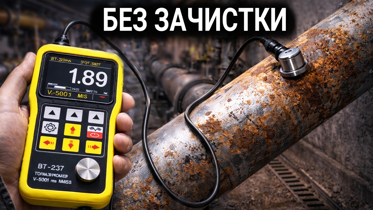 Уникальный ультразвуковой толщиномер В7-237: замеры без снятия покрытия [неразрушающий контроль]