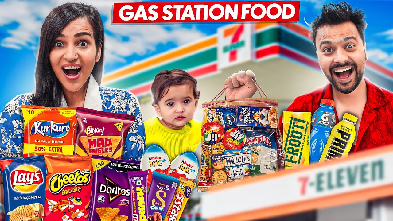 EATING Only GAS STATION FOOD FOR 24 HOURS!! 🤮