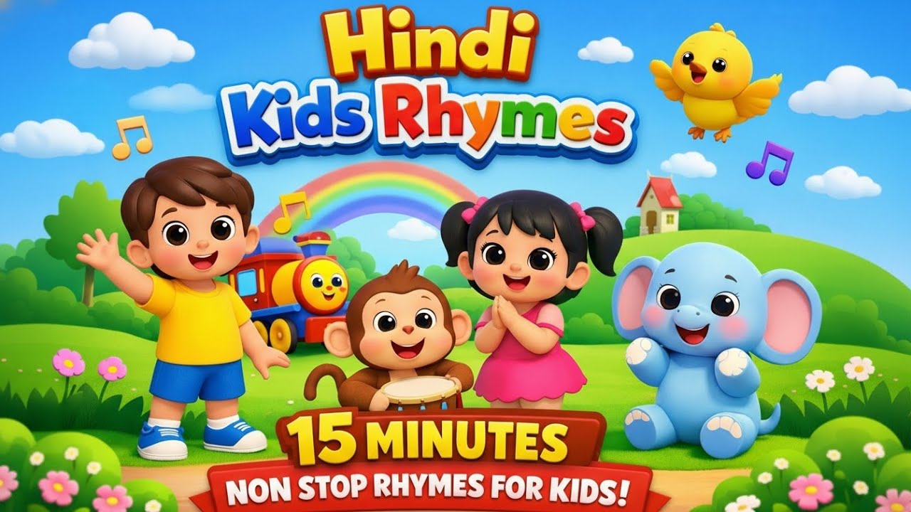 Hindi Kids Rhymes Compilation | Aloo Ki Nikli Barat | Lakdi Ki Kathi | Machli Jal Ki Rani | Balgeet
