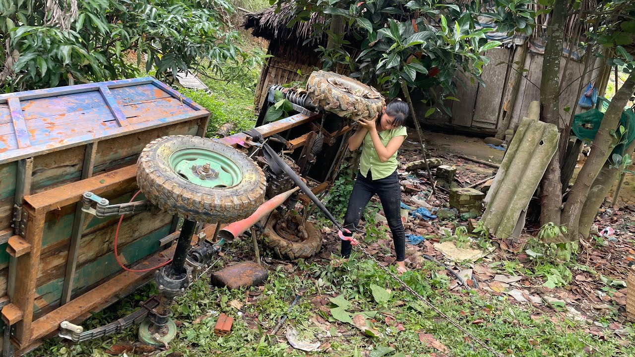 The Genius Girl's Process of Restoring the Abandoned Car