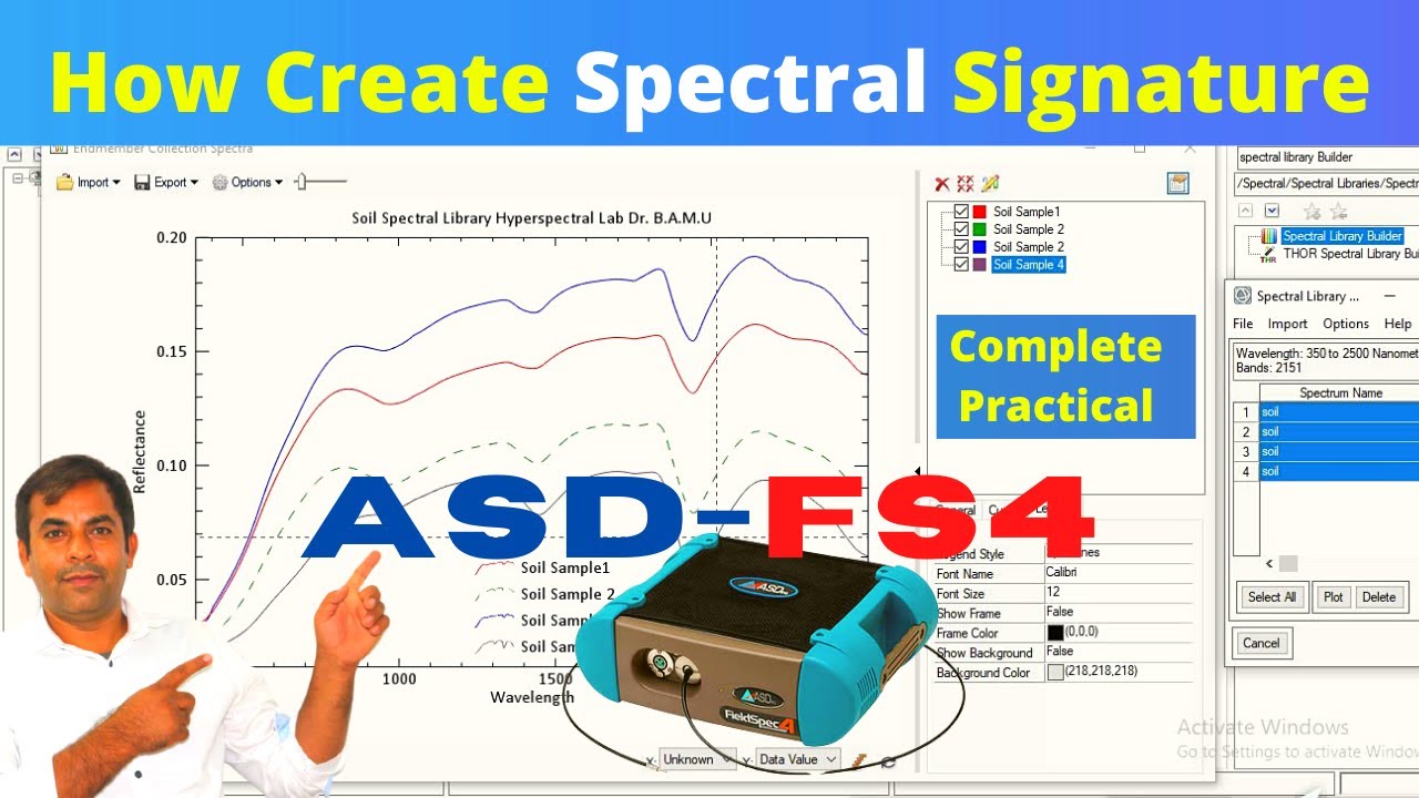 Как сохранить сигнатуры спектрорадиометра FieldSpec с помощью программы RS3 | Руководство по гипе...