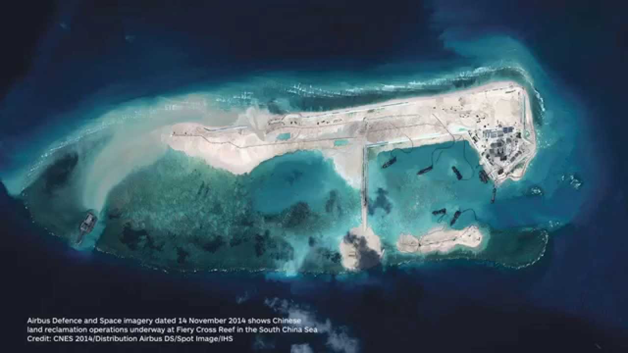 China building &lsquo;airstrip capable&rsquo; island in disputed waters
