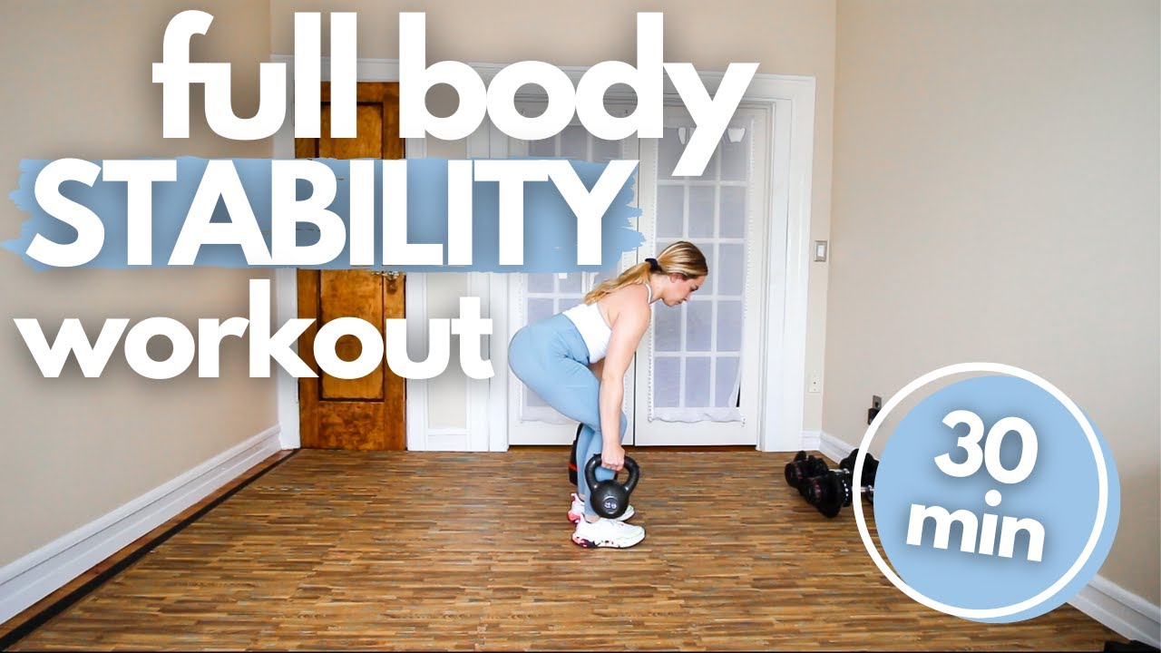 30 MIN FULL BODY STABILITY WORKOUT | follow along kettlebell workout