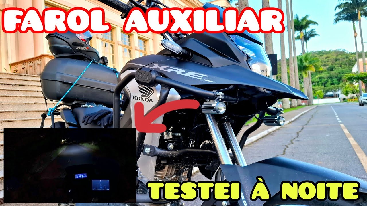 XRE 190 2026 Com Farol Auxiliar - Testei à Noite #motorcycle #motociclistico #motovlog #moto