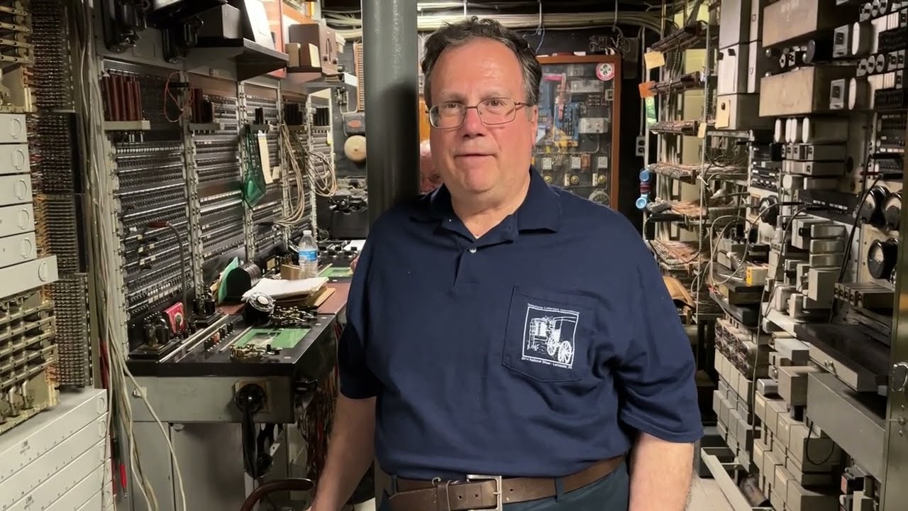 Tour of a collectors basement telephones, switching telegraph, and some railway equipment.