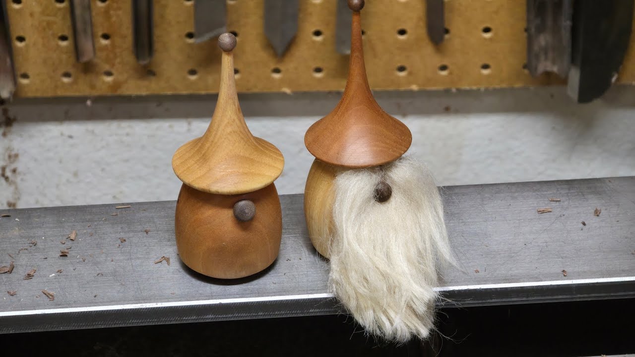 Wood turning gnomes! #lathe #woodworking #gnomes